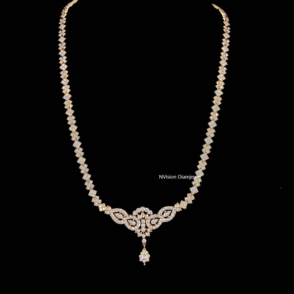 South Indian Traditional Natural Diamond Necklace