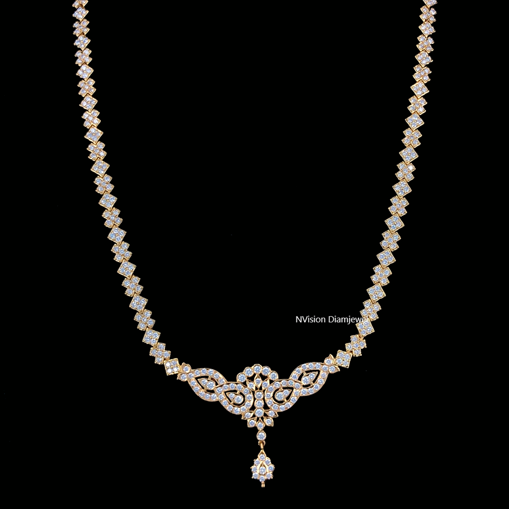 South Indian Traditional Natural Diamond Necklace