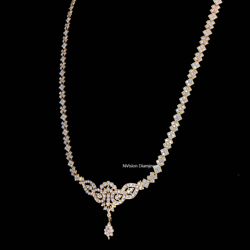 South Indian Traditional Natural Diamond Necklace
