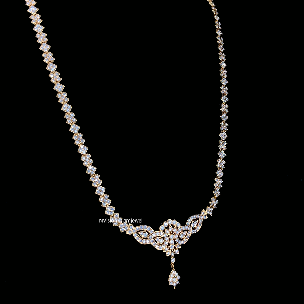 South Indian Traditional Natural Diamond Necklace