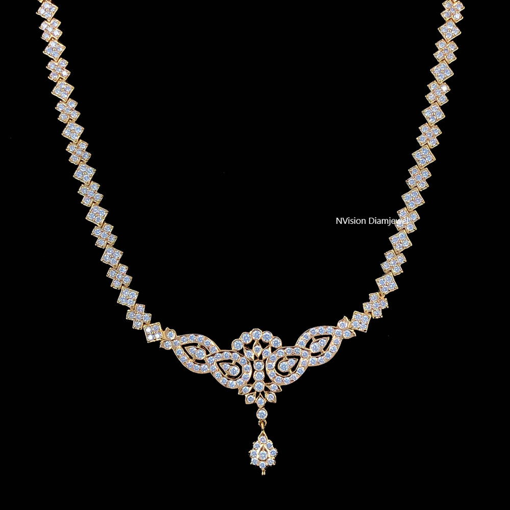 South Indian Traditional Natural Diamond Necklace