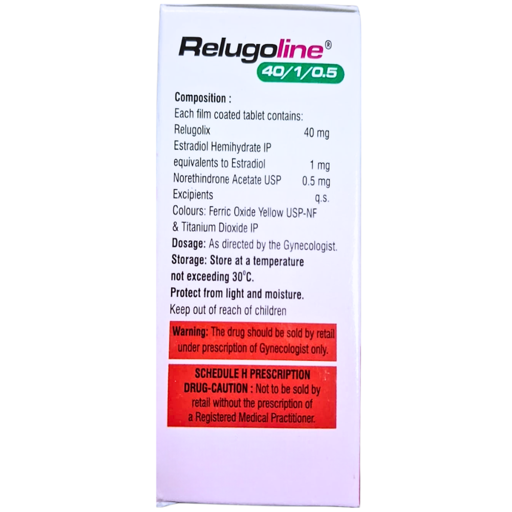 Relugolix 40 mg,Estradiol 1 mg & Norethindrone Acetate 0.5 mg Tablets