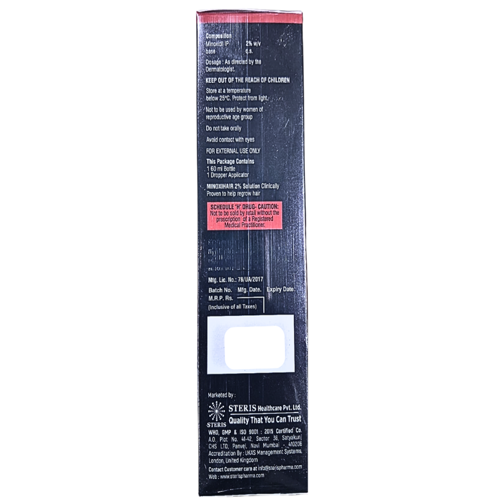 Minoxidil Topical Solution Usp 2% - Life Span: 24 Months