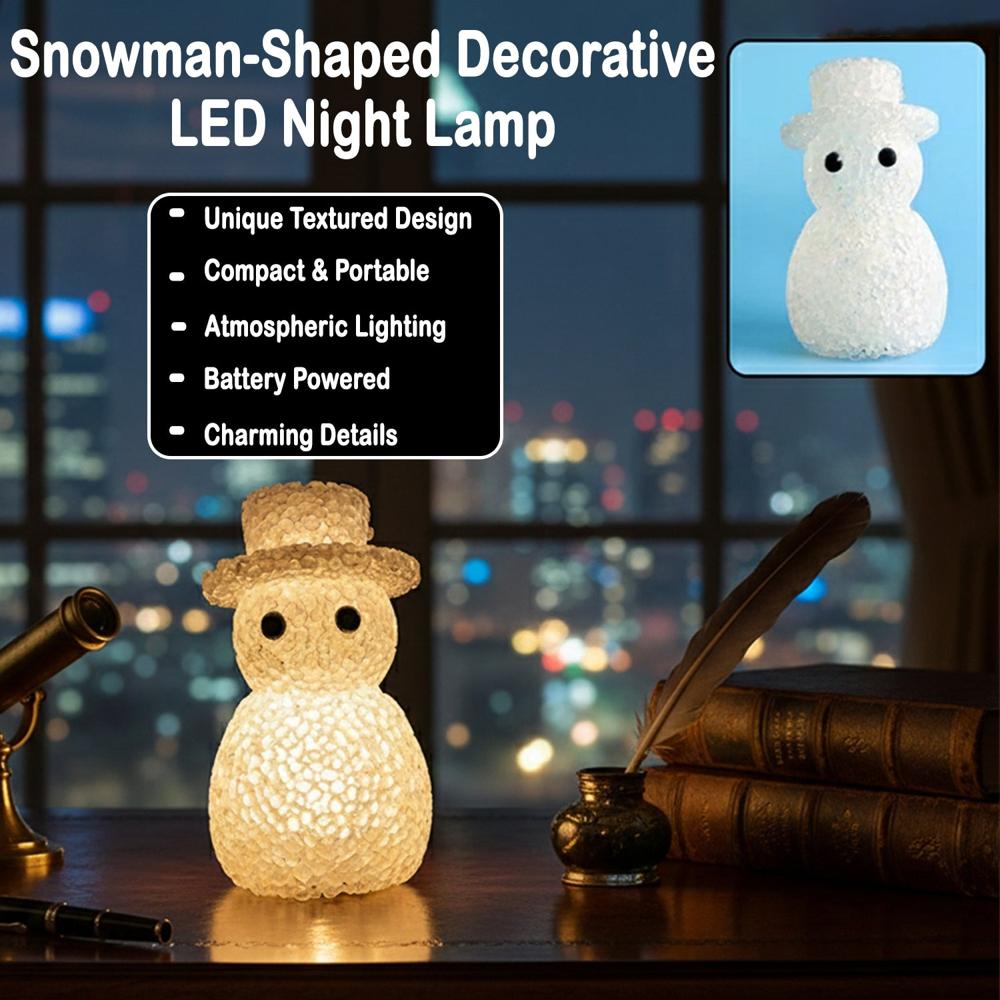 Snowman-Shaped Decorative Led Night Lamp (1 Pc) - Application: As Per Product Requirement