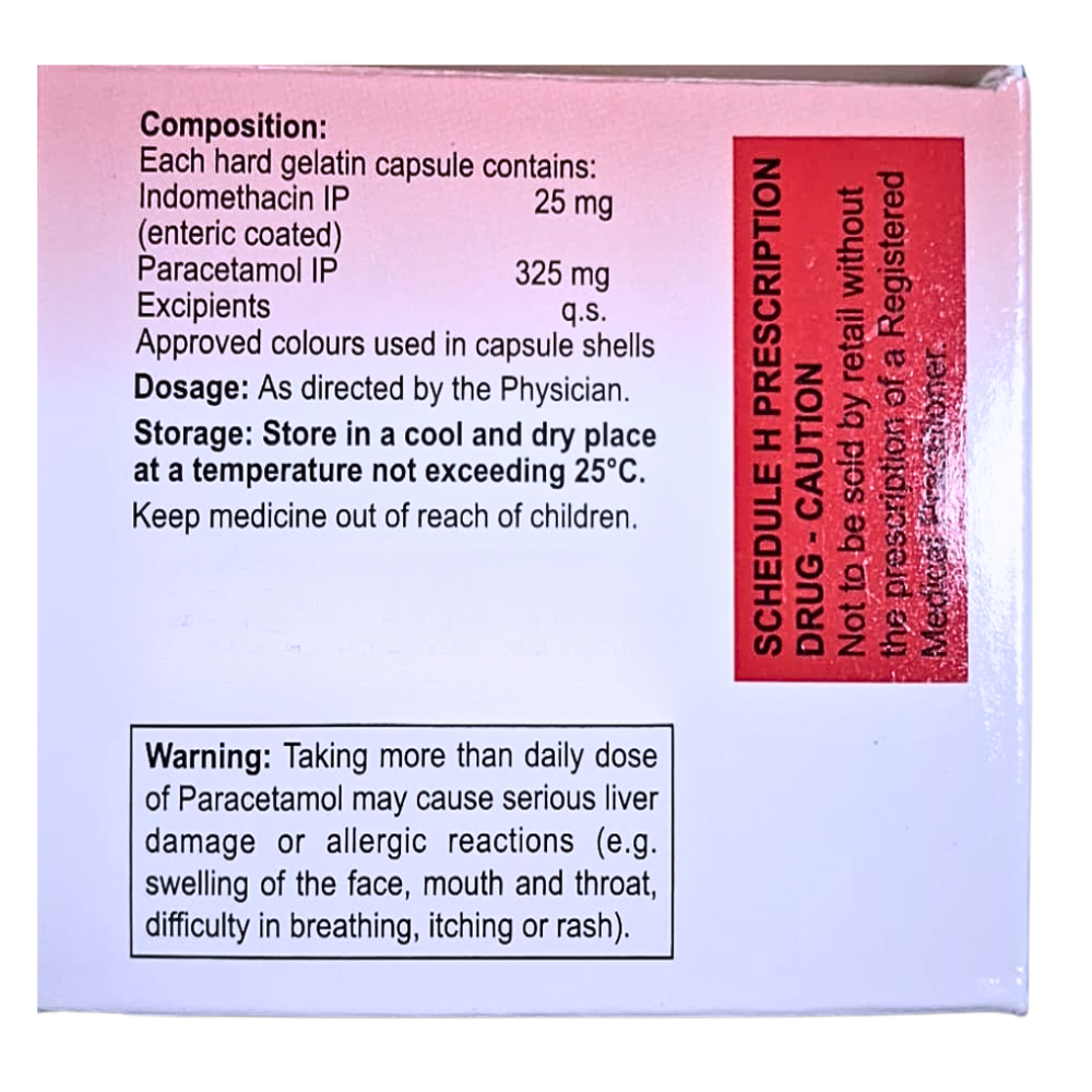 Indomethacin And Paracetamol Capsules
