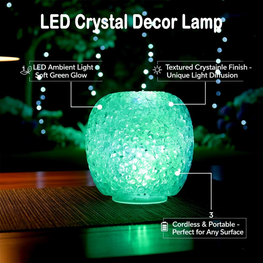 Decorative Led Crystal Table Lamp With Color-Changing (1 Pc) - Application: As Per Product Requirement