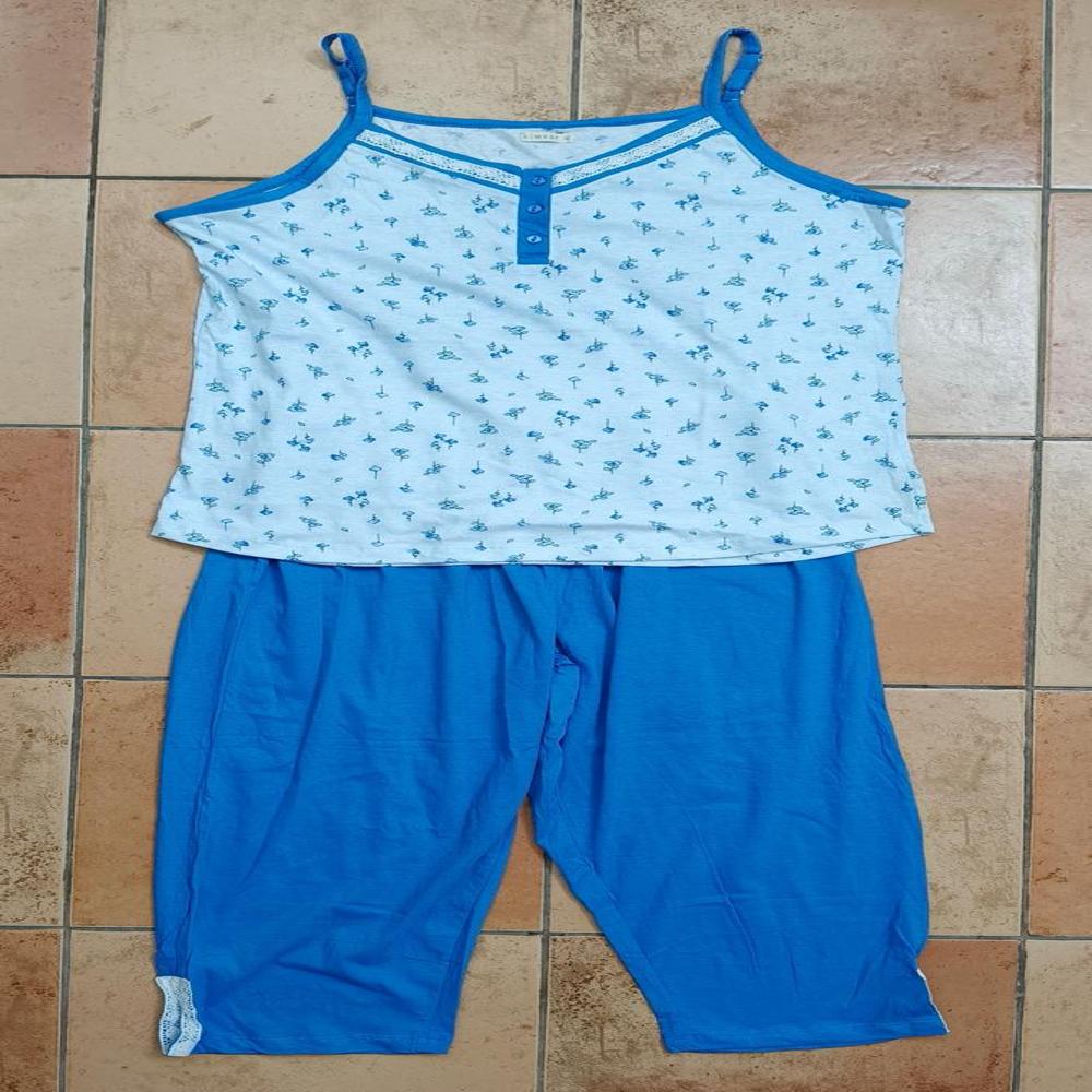 W13680 | kiwear Ladies Strappy Top Capri Pyjama Set