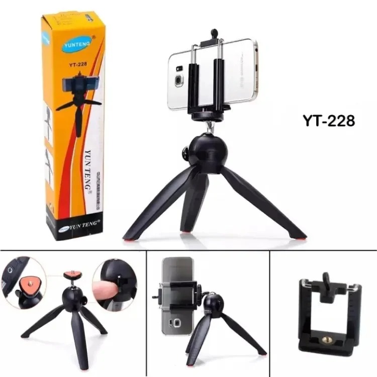 Yt228 Camera Tripod With Mobile Mount - Color: Black