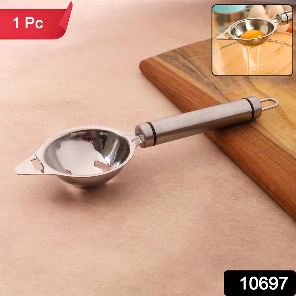 Premium Stainless Steel Egg Separator Tool (1 Pc) - Color: Home & Kitchen