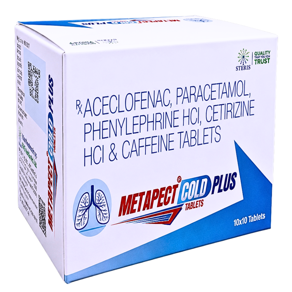 Aceclofenac,Paracetamol,Phenylephrine Hci,Cetirizine Hci & Caffeine Tablets
