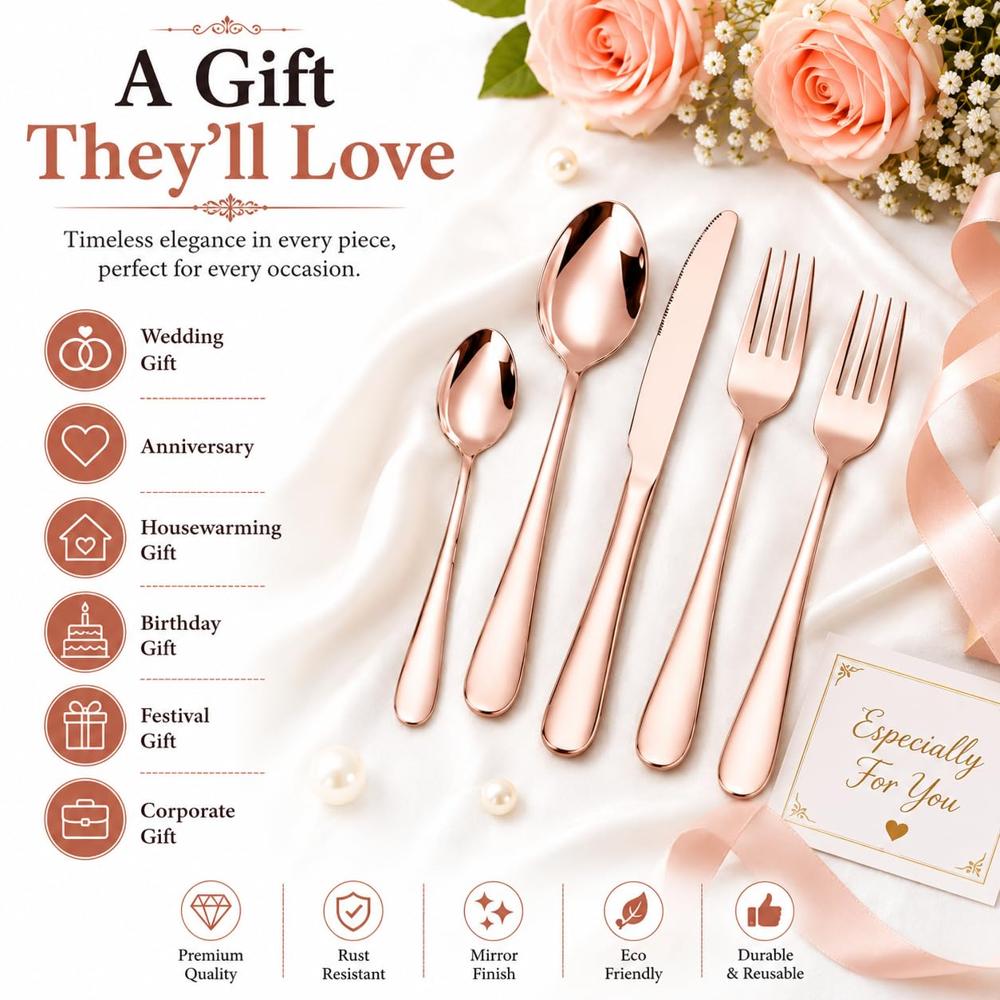 20-Piece Premium 304 Stainless Steel Cutlery Set