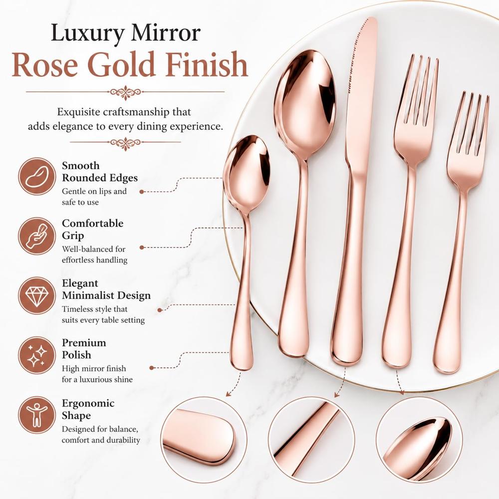 20-Piece Premium 304 Stainless Steel Cutlery Set