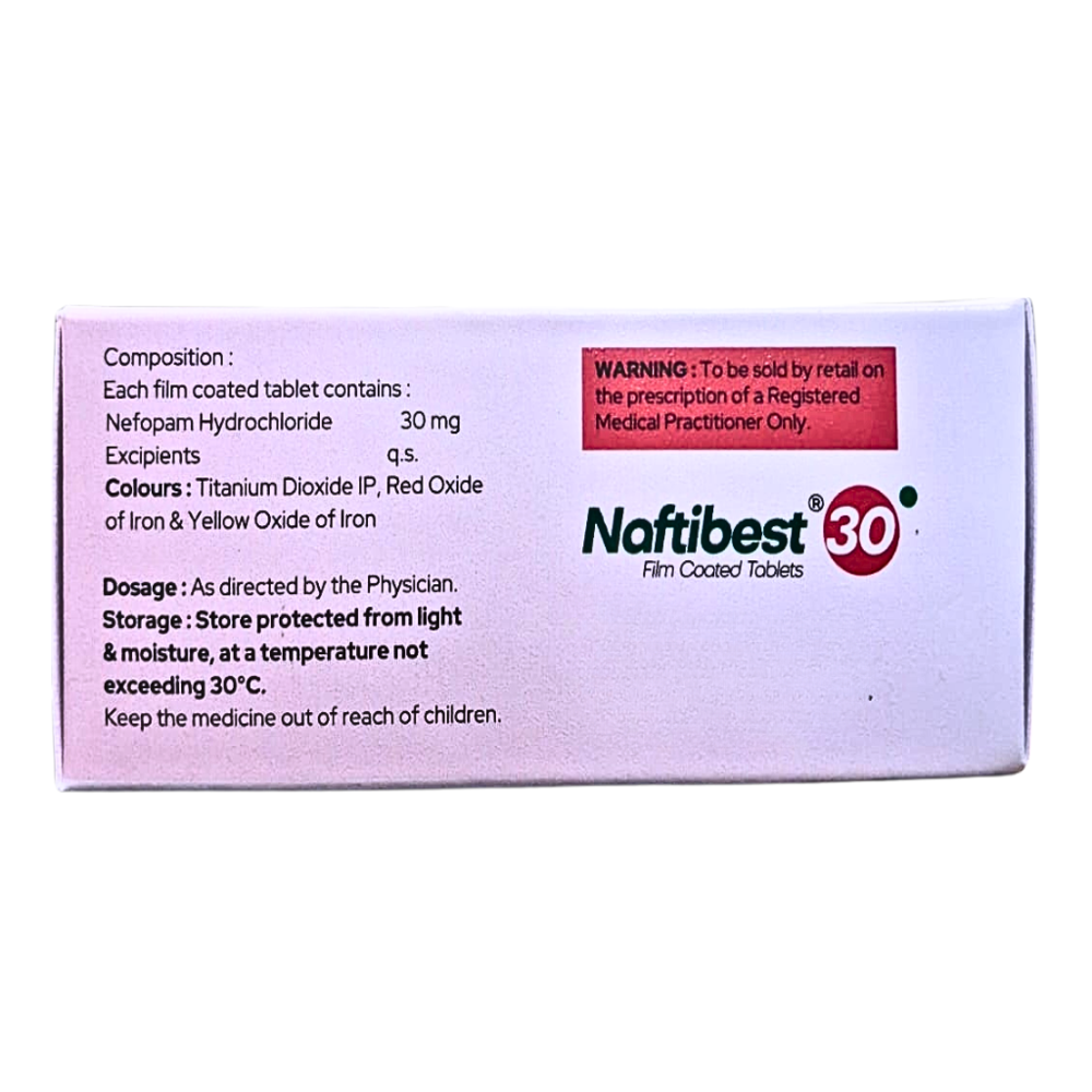 Nefopam Hydrochloride 30 mg Tablets