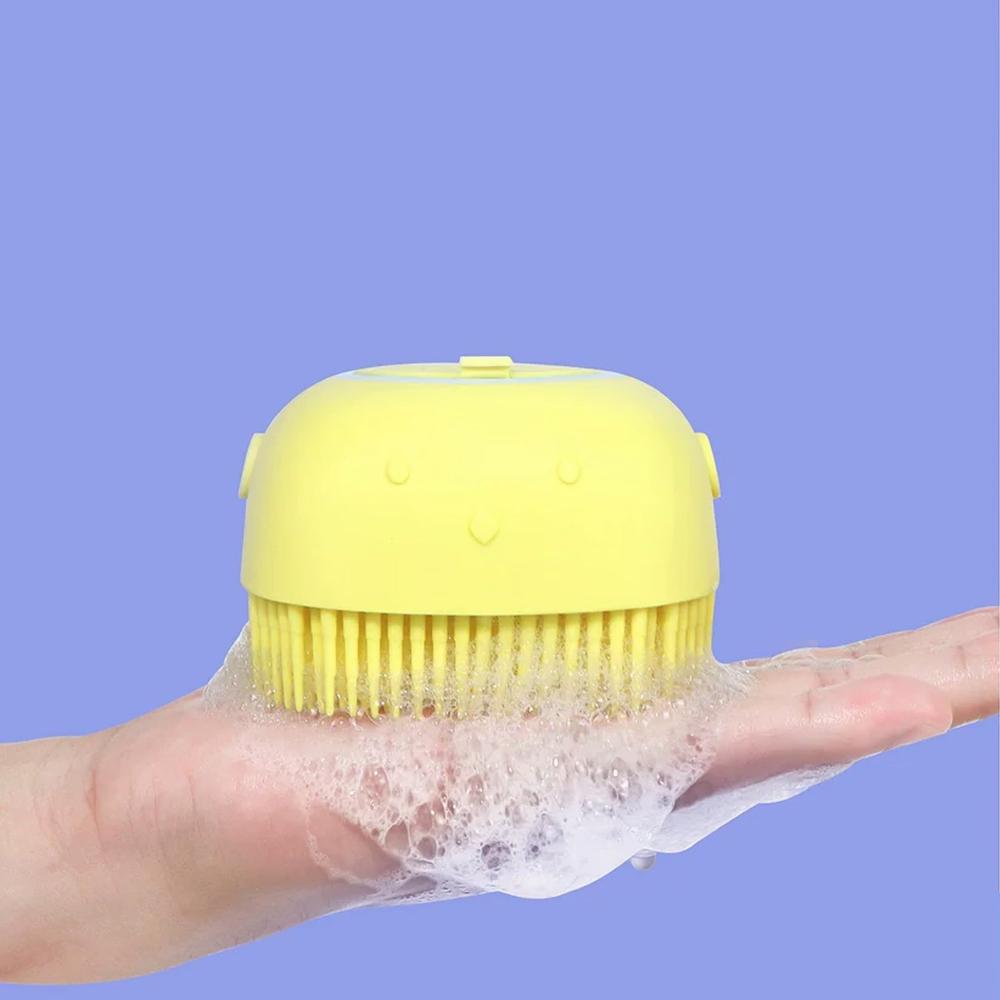Silicone Massage Bath Body Brush Soft Bristle With Shampoo Dispenser - Age Group: As Per Product Requirement