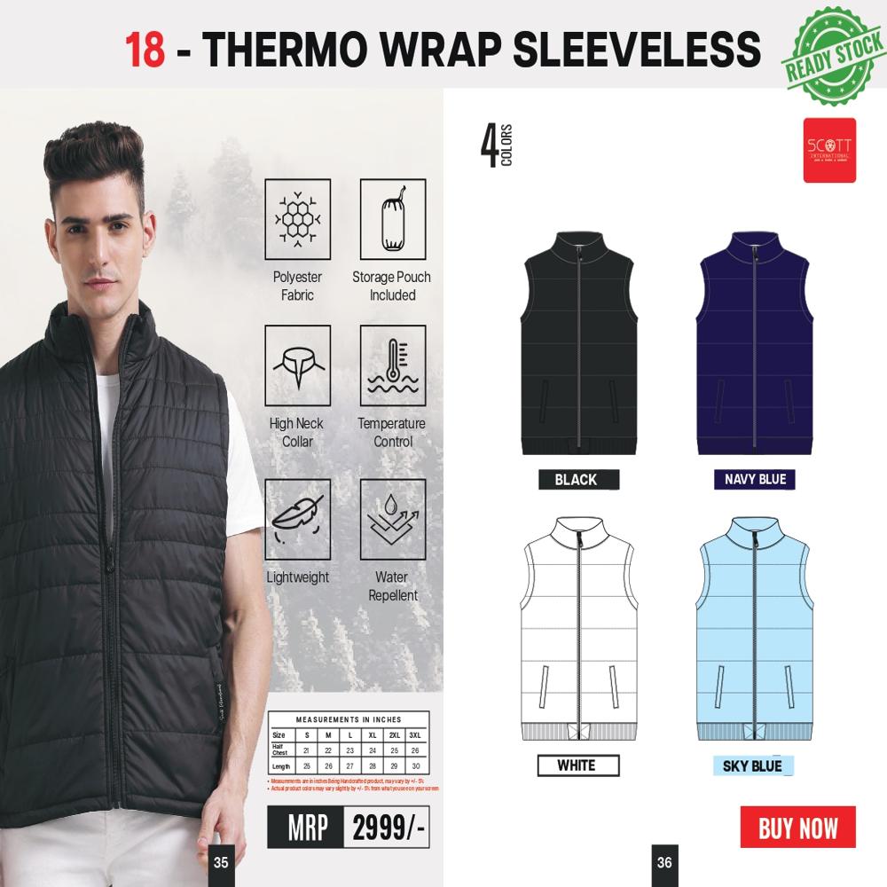 Scott Thermo Sleeveless Jacket - Polyester Thermo-insulated, Medium Sizes, Grey | Quilted, Water-repellent, Lightweight Padded Insulation