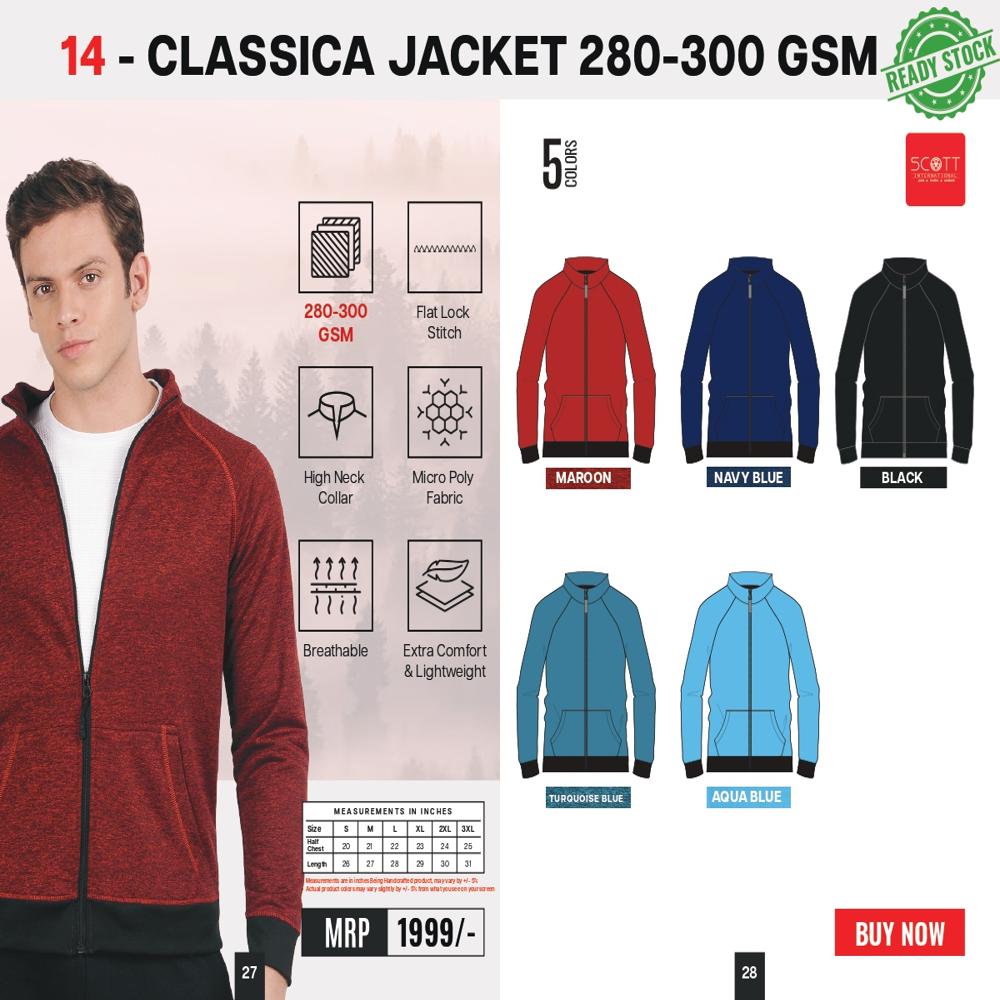 Scott Classica Jacket - Polyester, Medium Weight, Black, Multiple Sizes | High Breathability, Quick Dry, Elasticated Hem & Cuffs