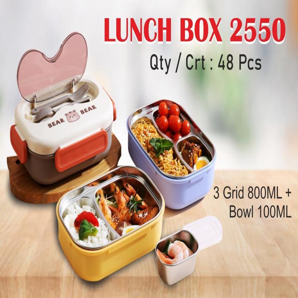 Stainless steel lunch box model 2550