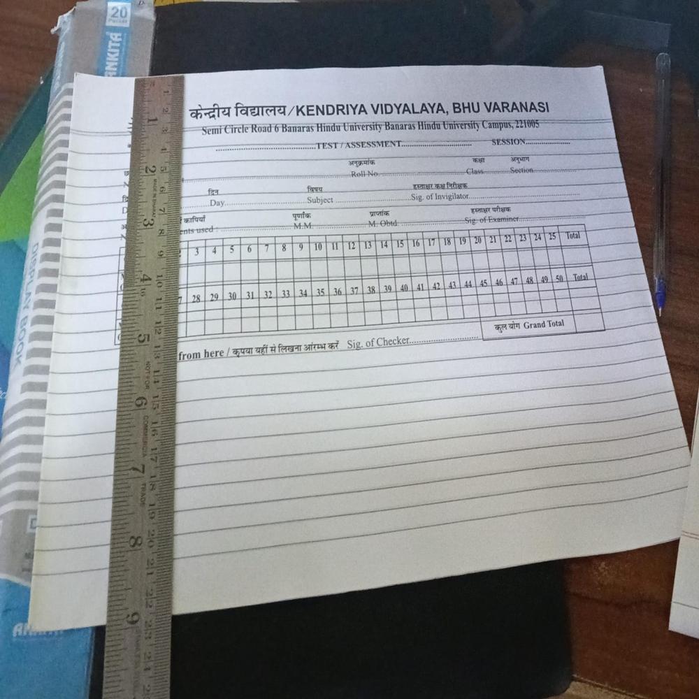 Coustomize Exam Copy - High-quality Paper, 9x11 Inches | Printed Cover, Elegant Design, Modern Rectangular Answer Sheet
