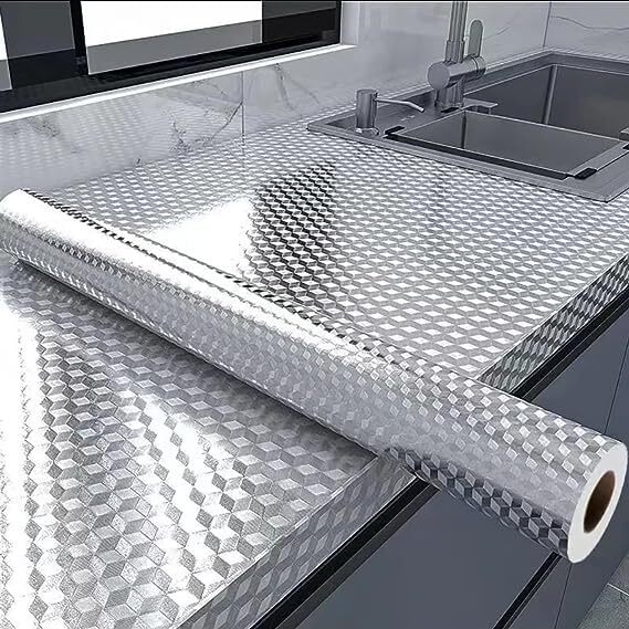 Waterproof, Oil-Proof Kitchen Aluminum Foil Paper with Self-Adhesive Sticker
