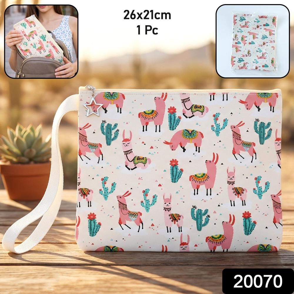 Printed Zipper Pouch (26 X 21 Cm, 1 Pc) - Application: As Per Product Requirement