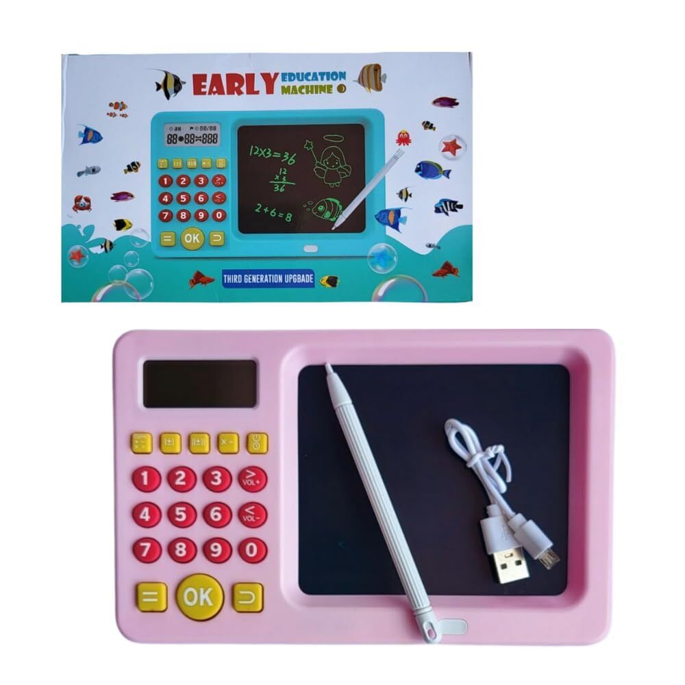 2 in 1 Electric Math Calculator Toy Tablet