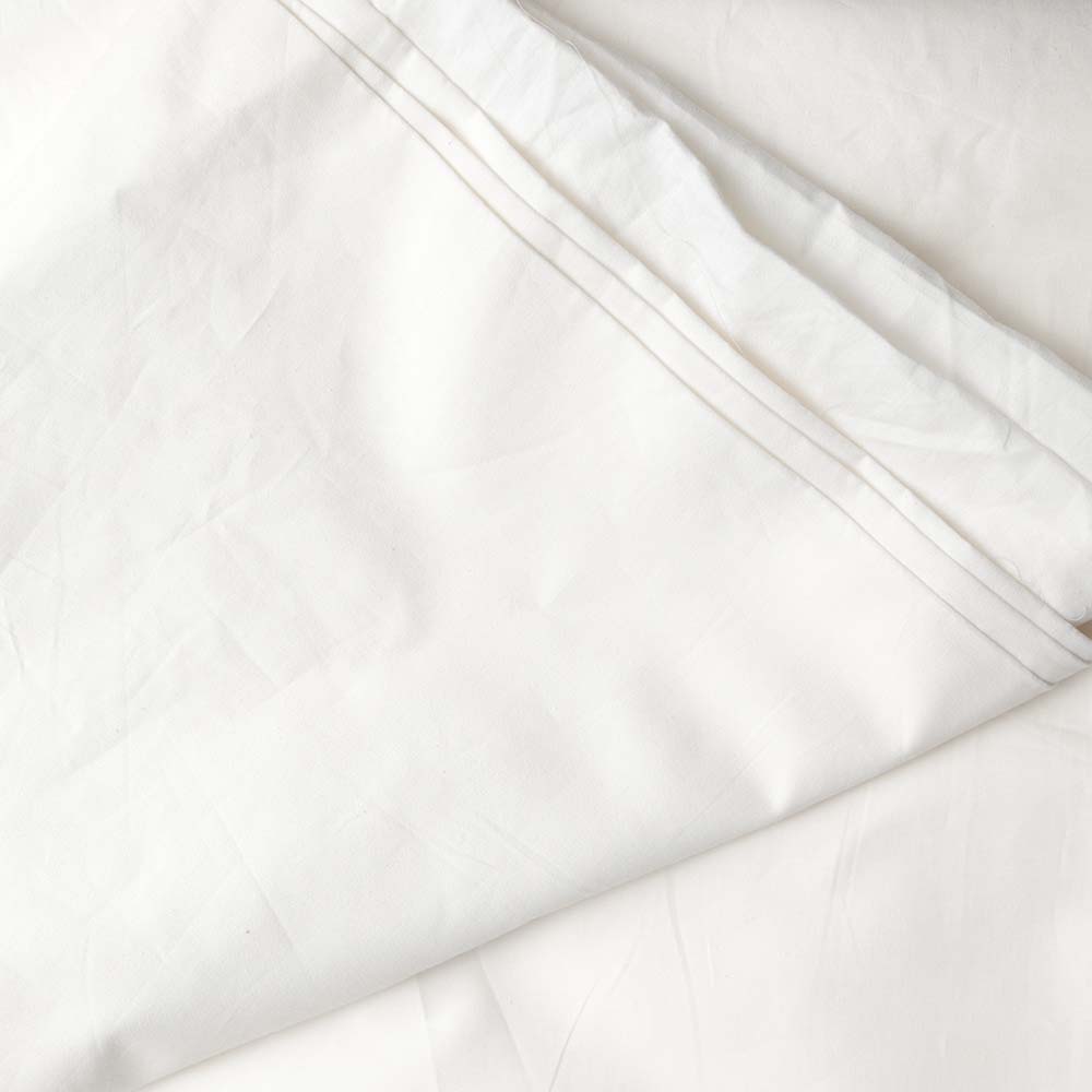 120 Gsm White Cotton Poplin Fabric - Attributes: Washable