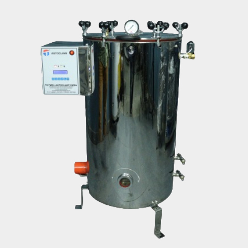 Vertical Cylindrical Triple Walled High Pressure Autoclave With Outer Square Body