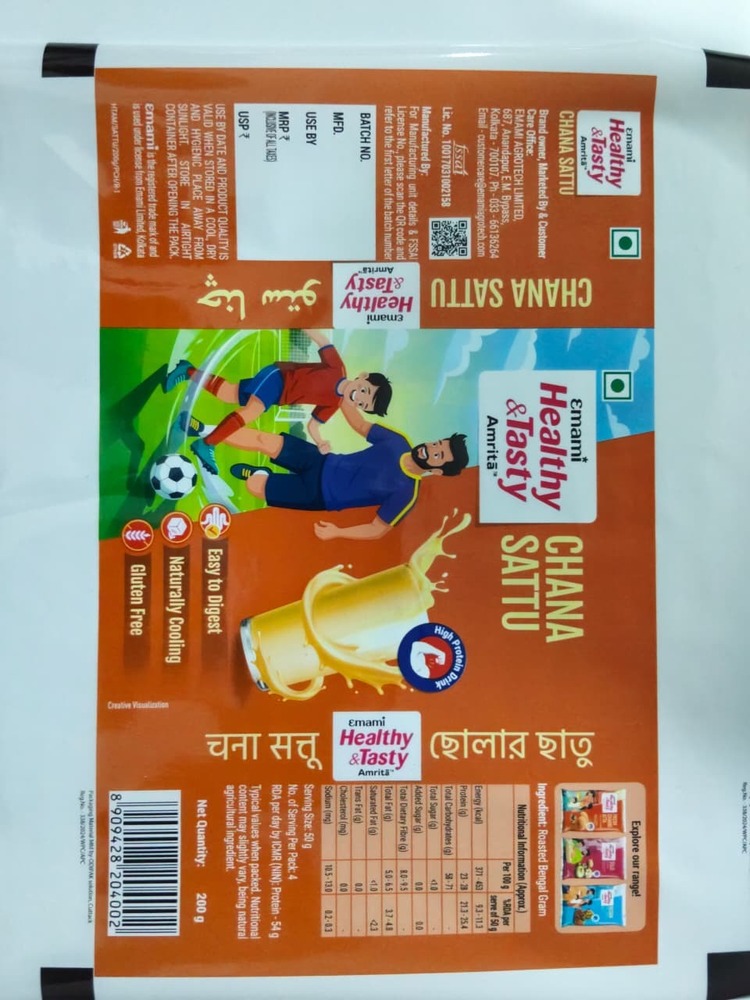 Emami Healthy & Tasty Chana Sattu Laminated Pouches