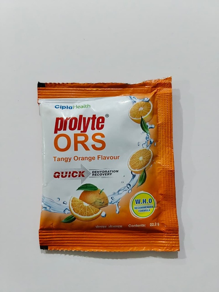 Cipla Prolyte ORS Tangy Orange Laminated Sachets