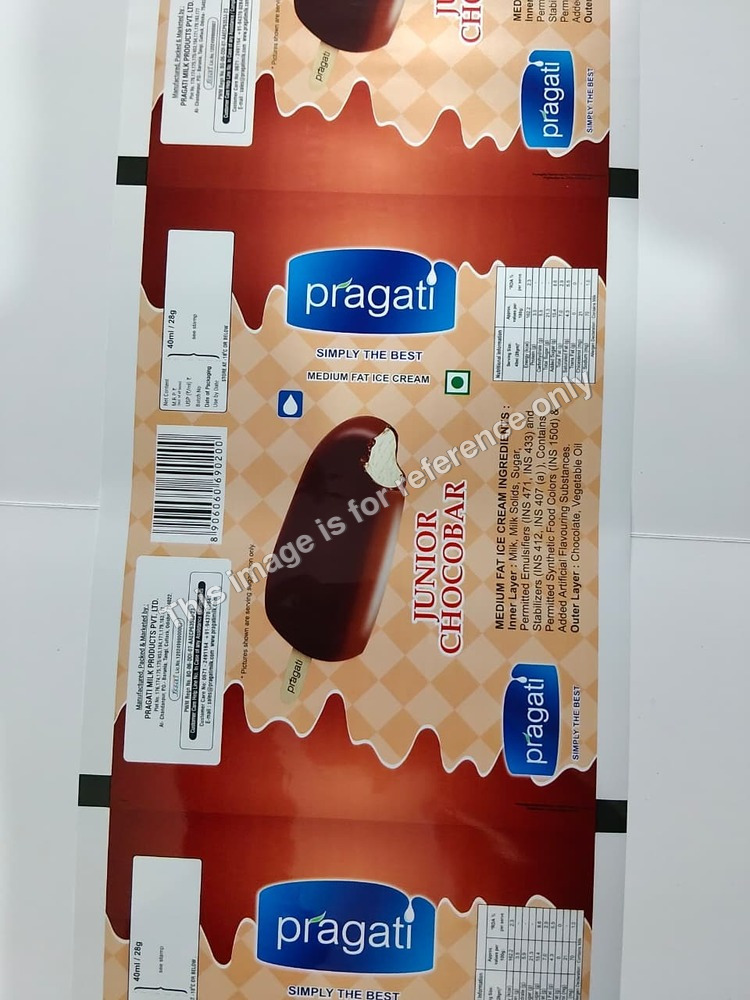 Pragati Junior Chocobar Ice Cream Wrapper