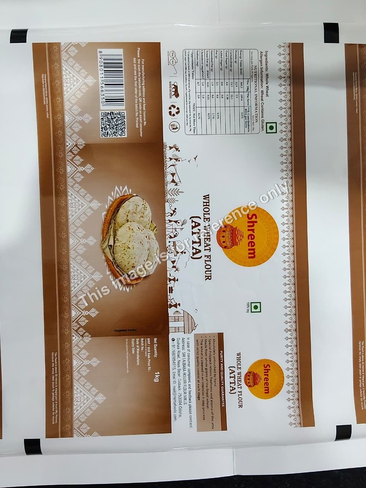 Shreem Whole Wheat Flour Atta Packaging Pouches