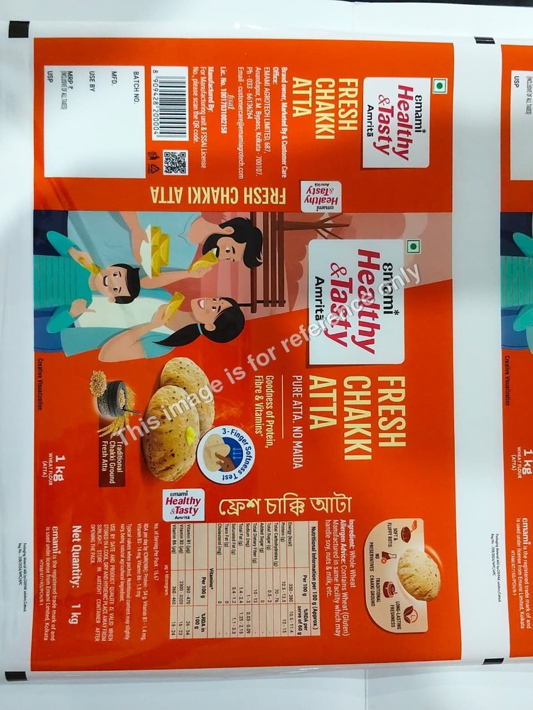 Emami Healthy & Tasty Fresh Chakki Atta Packaging Pouches