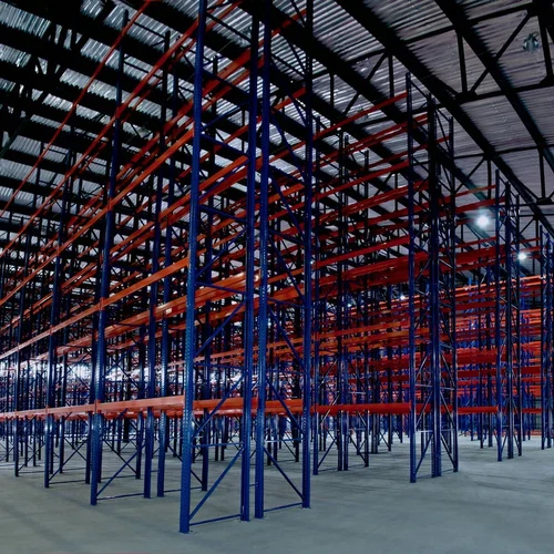 Double Deep Pallet Rack - Color: Blue-orange