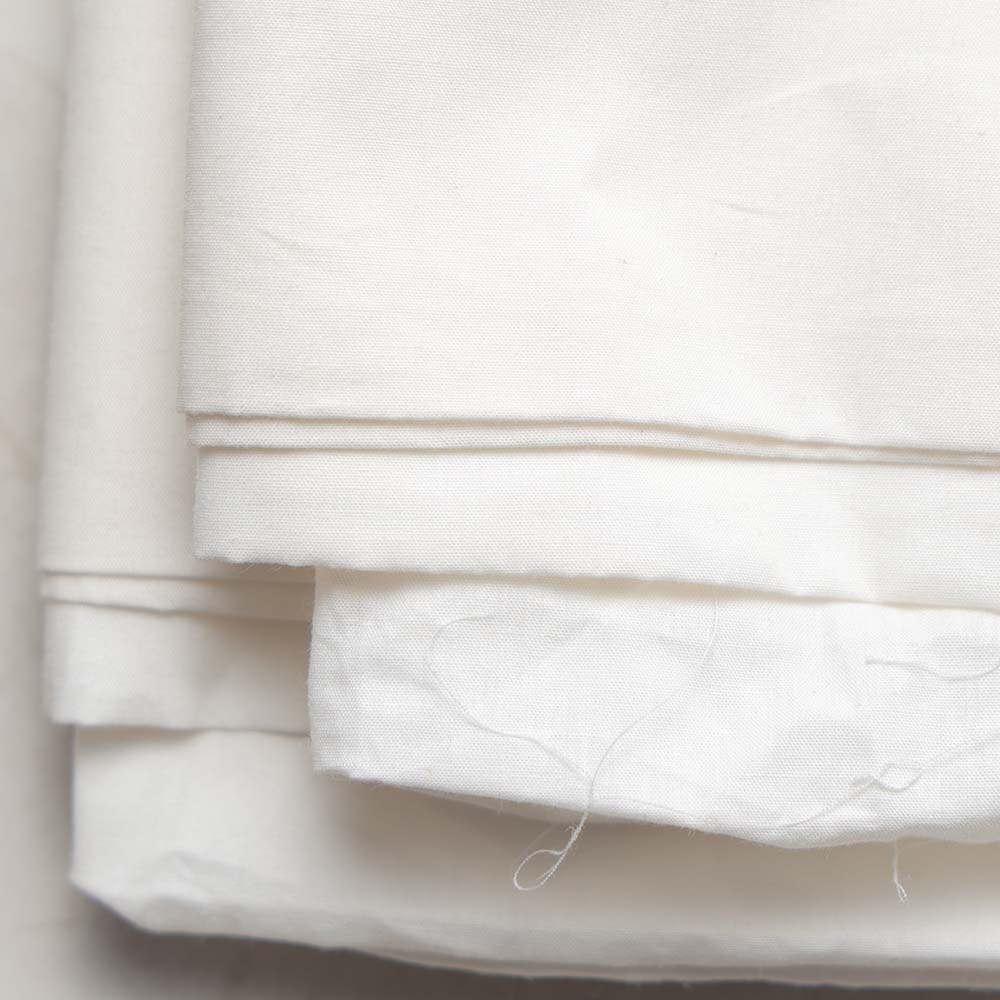 40S 120 Gsm White Cotton Poplin Fabric - Attributes: Washable