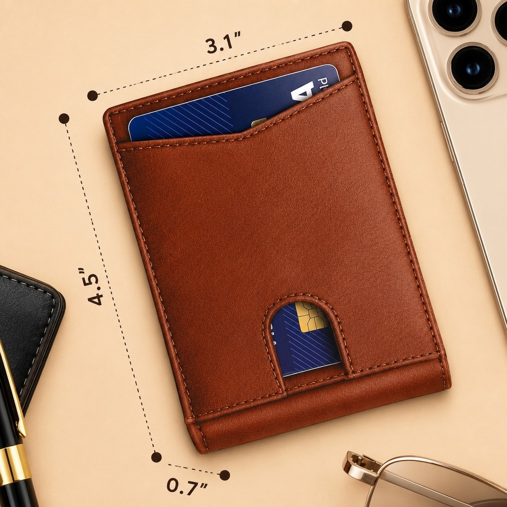CT003 Tan Premium Leather RFID Protected Money Purse