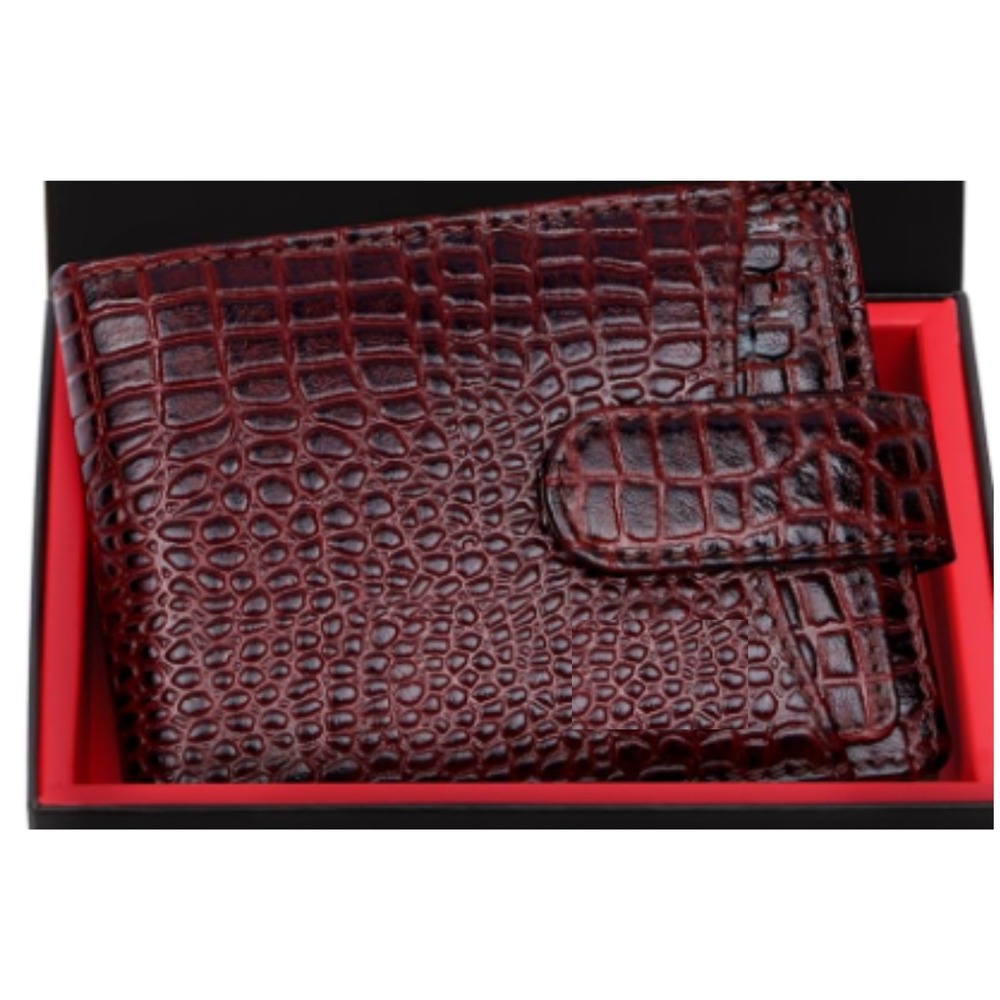 OF011 Mens Hunter Leather RFID Protected Bi Fold Wallet