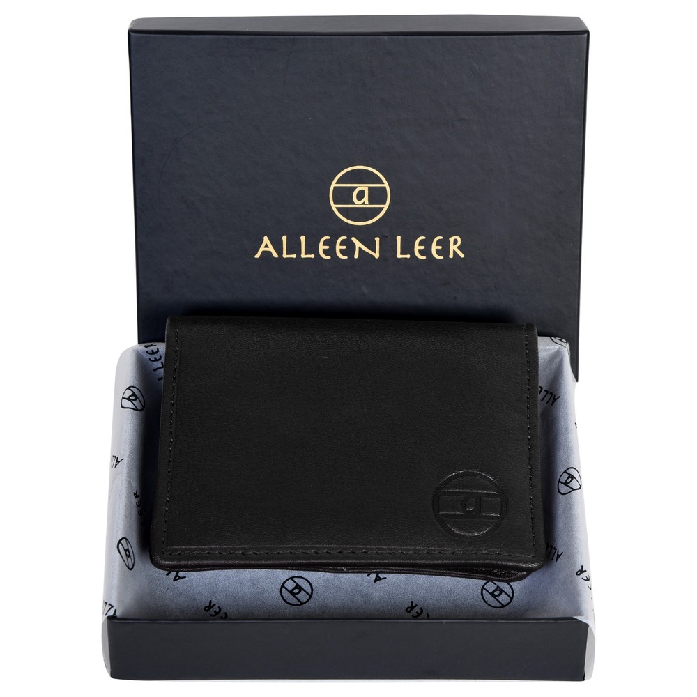 CH001 Mens Genuine Leather RFID Protected Bi Fold Card Holder