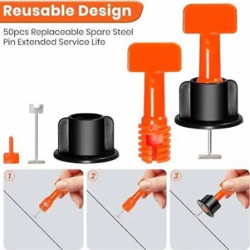 Tile Leveling System Kit - Color: Red & Black