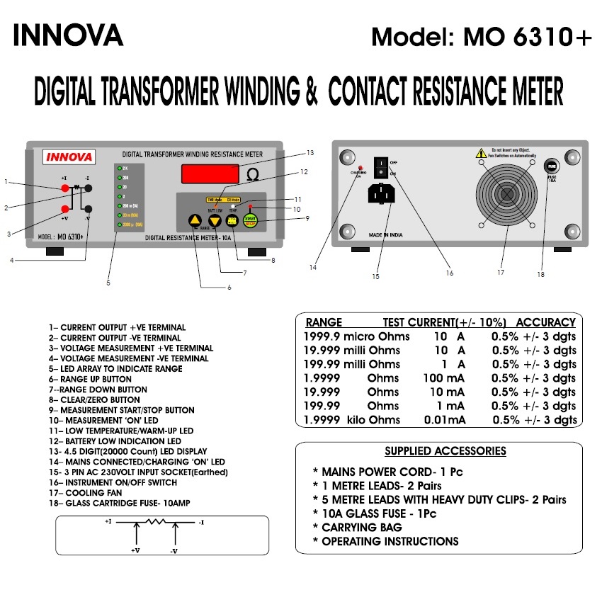 Contact cum Winding Resistance Meter