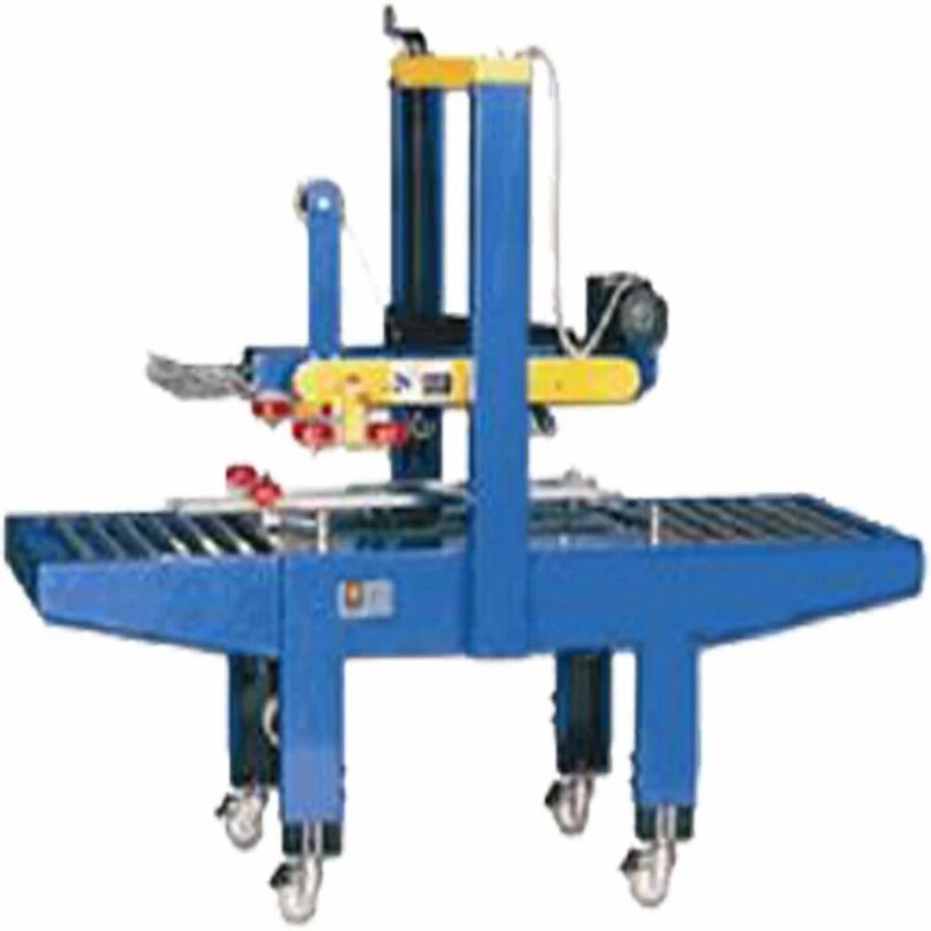 Fully Automatic Carton Tapping Machine - Tape Size 1.5"-3", Conveyor Speed 23 M/min, Dual Motor Side Belt Drive