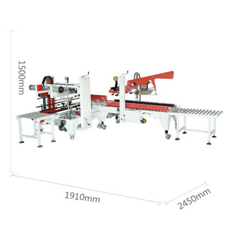 Fully Automatic Carton Tapping Machine - Tape Size 1.5"-3", Conveyor Speed 23 M/min, Dual Motor Side Belt Drive