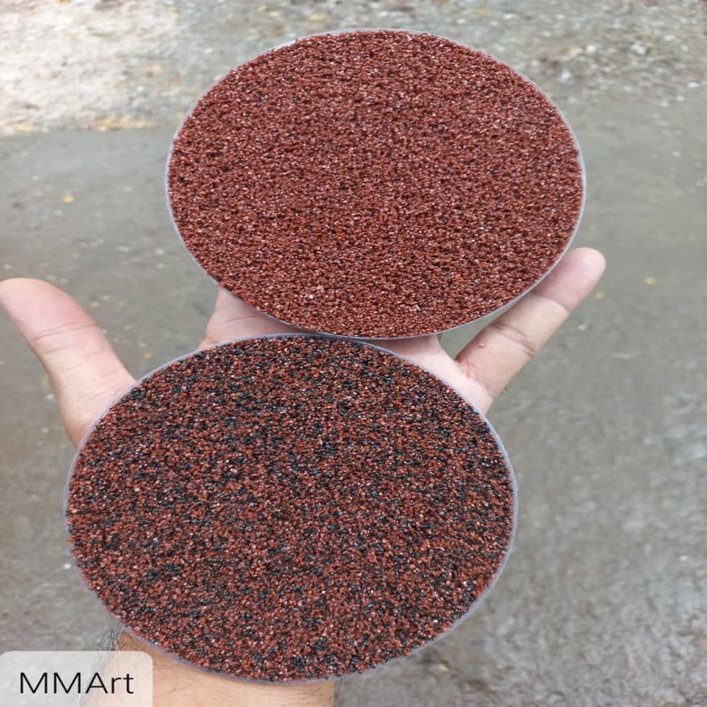 coffe brown color coated and and natural black grit texture sand for wall textur