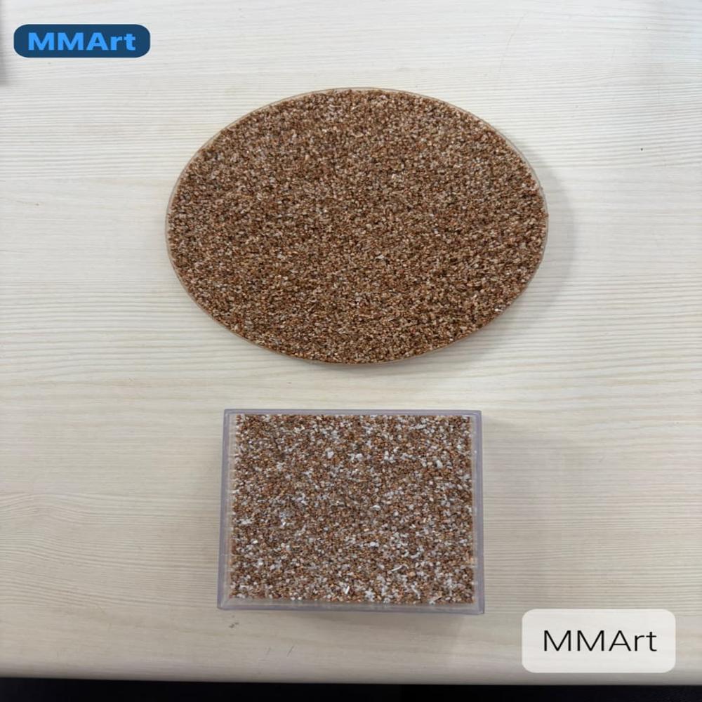 coffe brown color coated and and natural black grit texture sand for wall textur