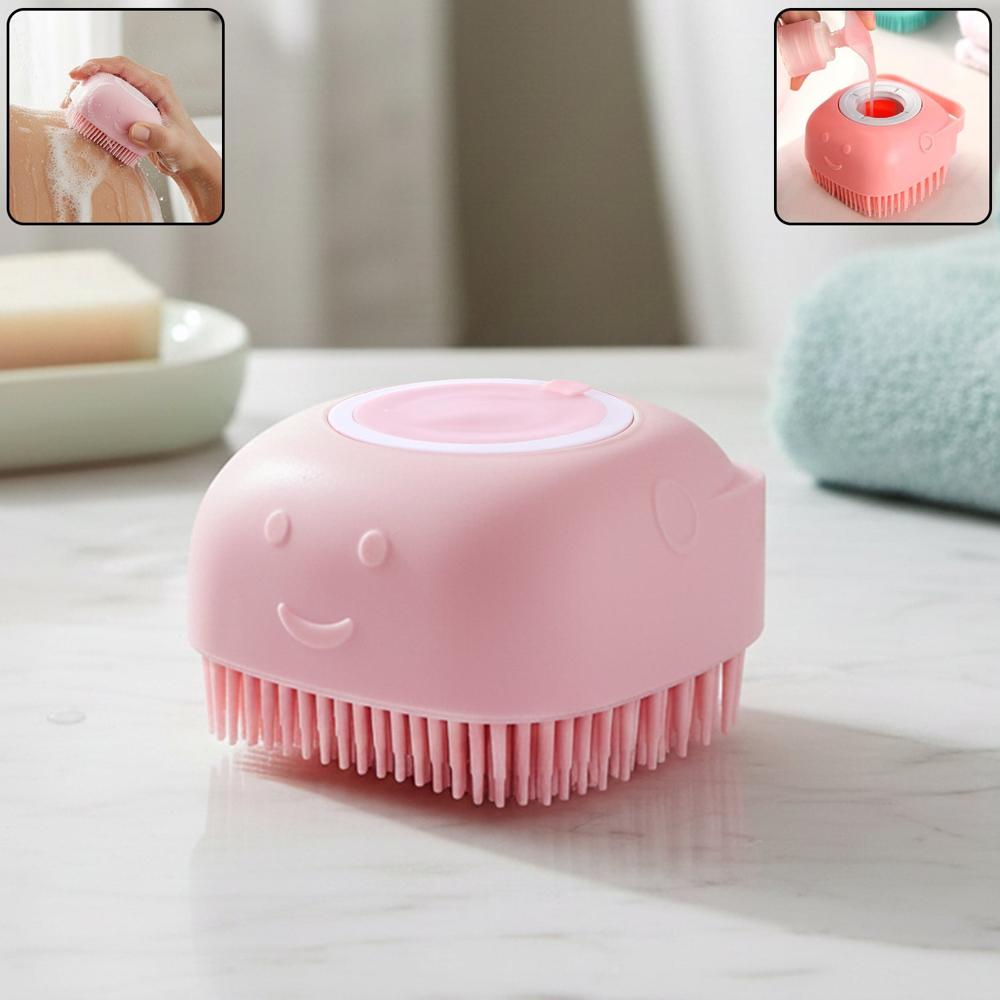 Silicone Massage Bath Body Brush With Built-In Soap Dispenser (1 Pc) - Age Group: As Per Product Requirement