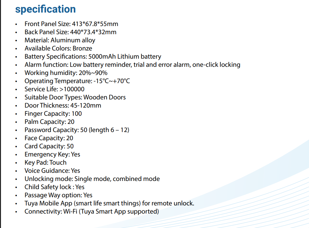 Essl Fl500 - Data Capacity: Fingerprints: 100