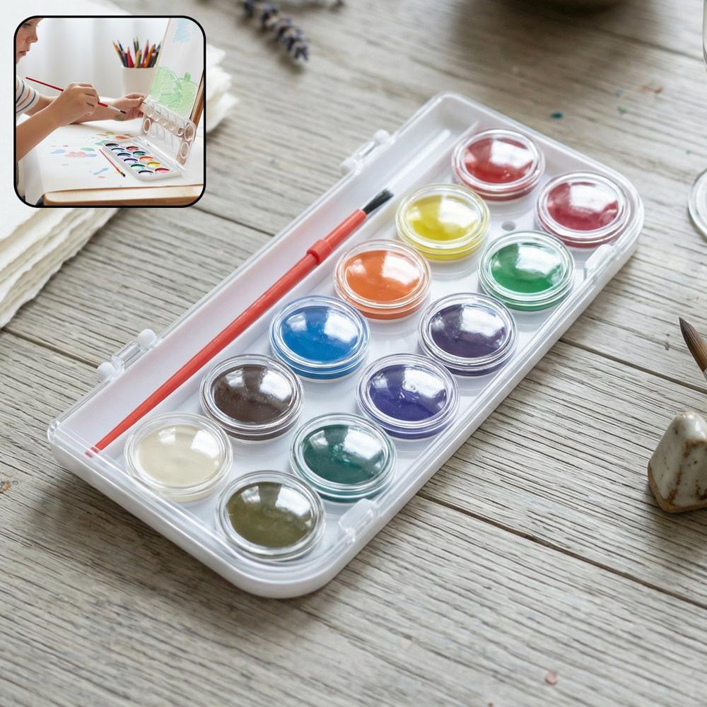 12 Shade Compact Watercolour Paint Set 1 Set - Application: As Per Product Requirement