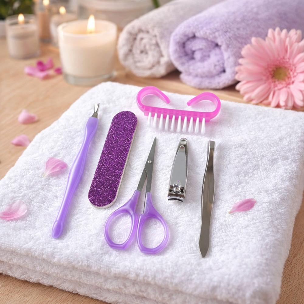 6 In 1 Manicure Pedicure Nail Care Kit (1 Set) - Application: As Per Product Requirement