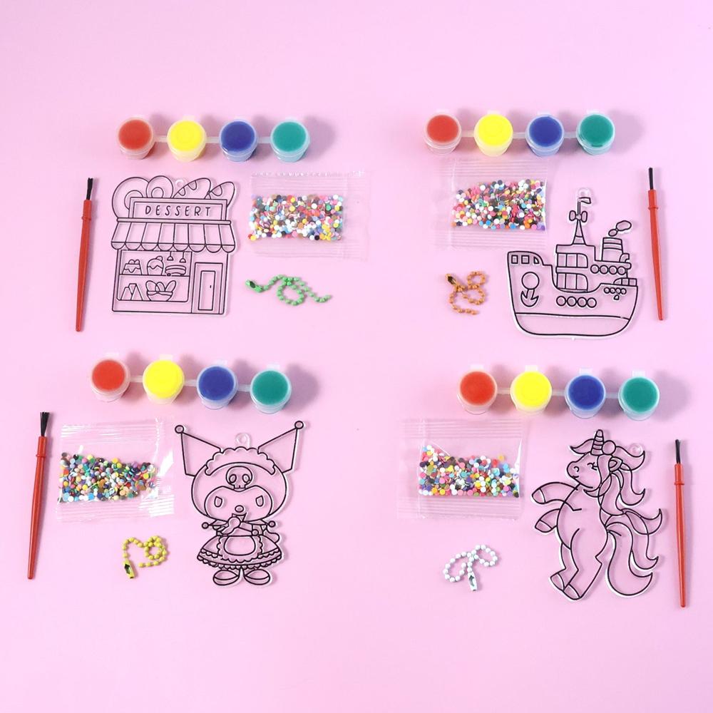 Kids Paint Coloring & Craft Activity Set with Beads (Mix Design 1 Set)
