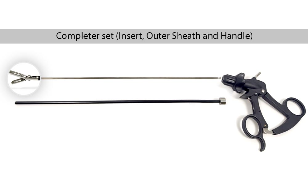 Short Bowel Grasping Forceps Long Length 5mm, 36cm with Rachet Handle