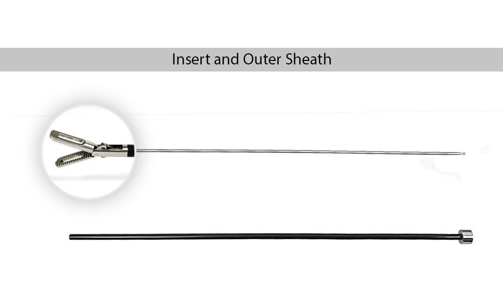 Short Bowel Grasping Forceps Long Length 5mm, 45cm with Rachet Handle